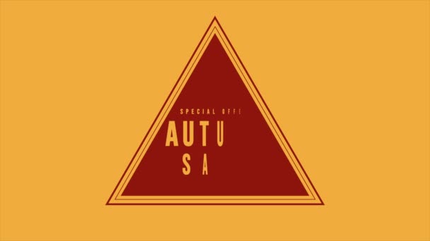 feuilles d'automne colorées saisonnières dans la collection d'animation de fond orange 