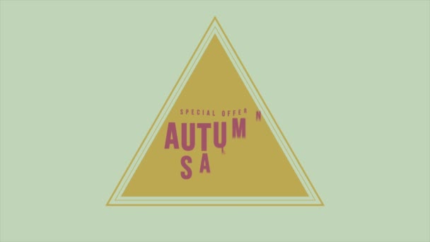 Bunte Saisonale Herbstblätter Orange Hintergrund Animation Sammlung — Stockvideo