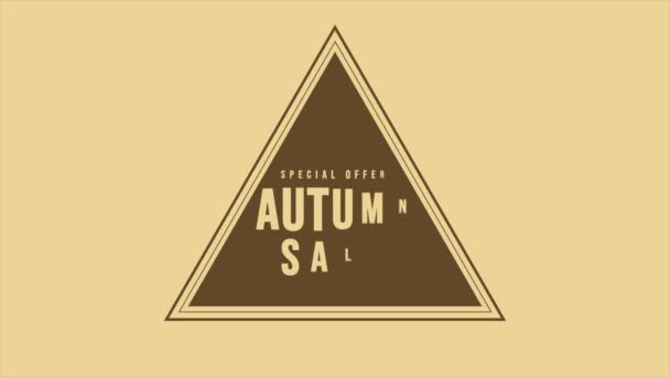 Herbst Verkauf Text Animation Banner Sammlung — Stockvideo