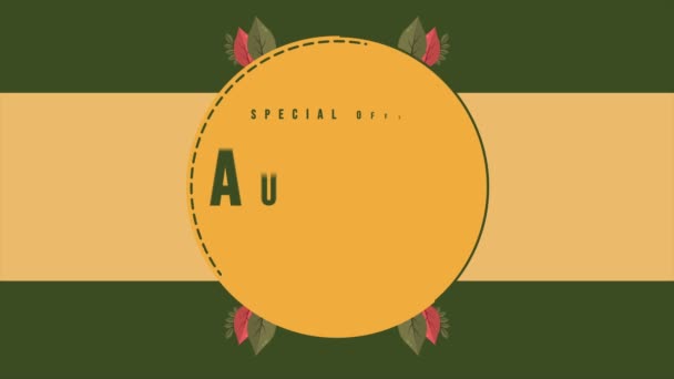 Automne vente flyer animation fond collection 