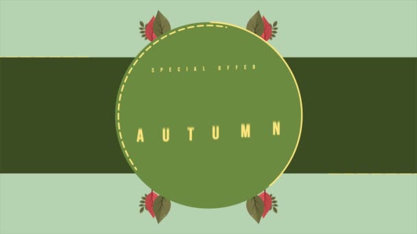 Automne vente flyer animation fond collection 