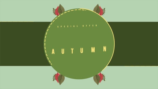 Autumn Sale Flyer Animation Background Collection — Stock Video