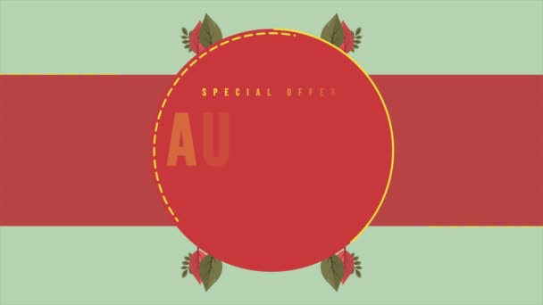 Automne vente flyer animation fond collection 