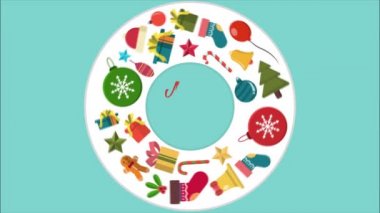 Mutlu ve neşeli Noel animasyon koleksiyonu