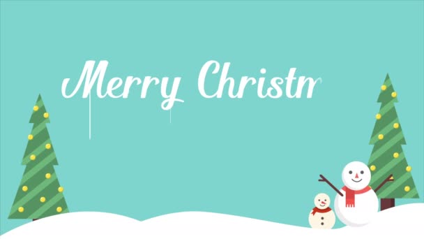 Joyeuses fêtes et Noël paysage enneigé fond de la collection de séquences 