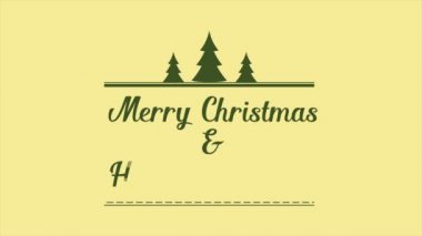 Neşeli Noel ve mutlu yeni yıl animasyon arka plan