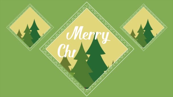 背景动画的圣诞节与杉木 — 图库视频影像