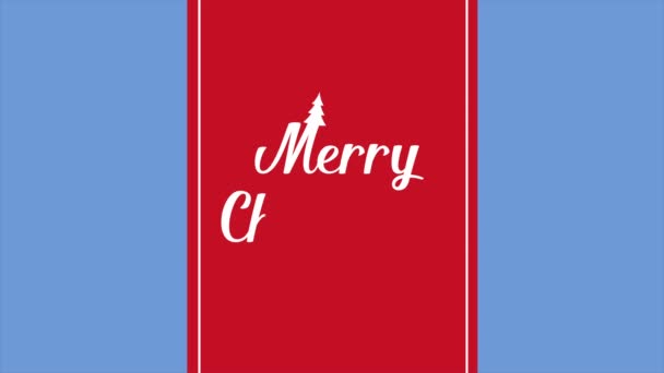 Merry Christmas Cute Animation Background — Stock Video