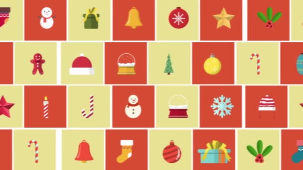 Animation Hintergrund Für Weihnachten Mit Ornament — Stockvideo