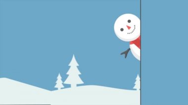 Neşeli Noel için görüntüleri ile kardan adam toplama