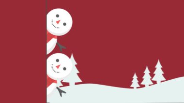 Neşeli Noel için görüntüleri ile kardan adam toplama