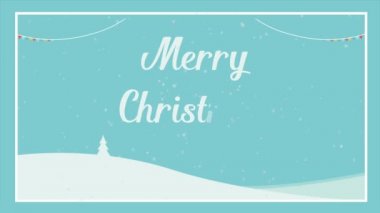 Mutlu Noeller kar manzara animasyon koleksiyonu