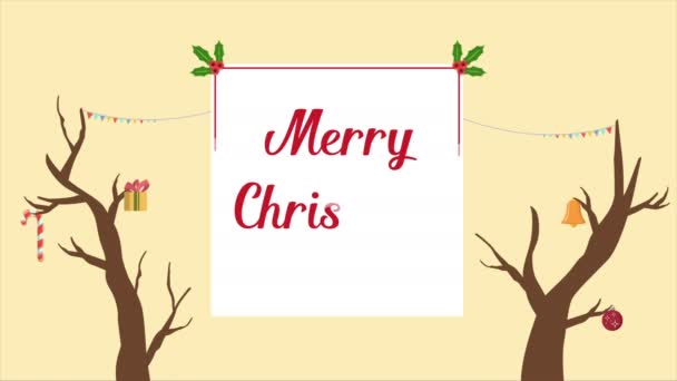 Frohe Weihnachten Hintergrundbilder Stil Sammlung — Stockvideo