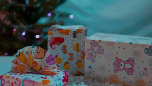 圣诞快乐与饰品动画收藏 — 图库视频影像