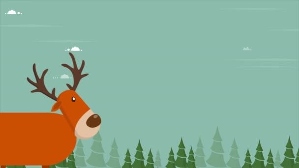 Paysage de Noël sur la colline collection de séquences 