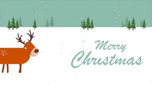 Paysage de Noël sur la colline collection de séquences 