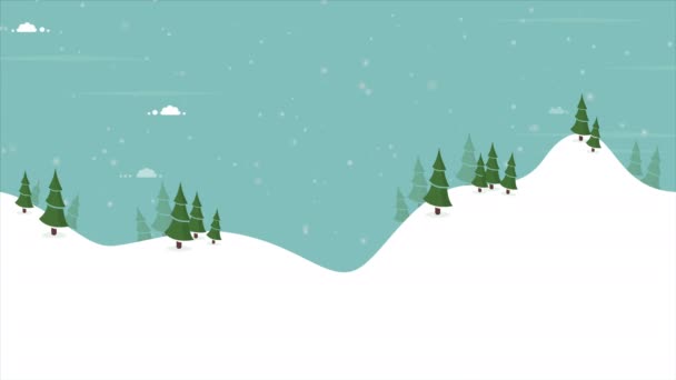 Сцена Рождества Холме — стоковое видео
