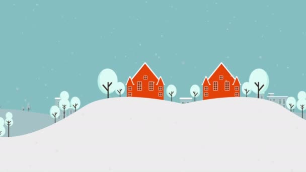 丘の映像コレクションのクリスマスの風景 — ストック動画