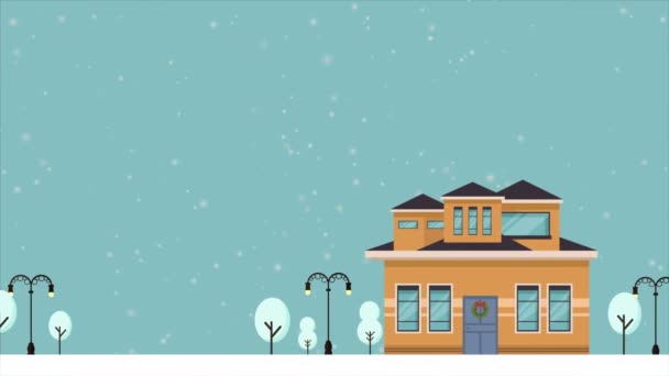 Пейзажи Зимой Снег Красивая Коллекция Кадров — стоковое видео