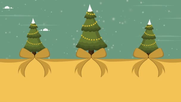 Boldog Karácsonyt Lucfenyő Dísz Felvételeket Gyűjtemény — Stock videók