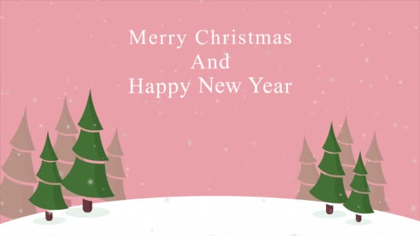 Šťastné Veselé Vánoce Šťastný Nový Rok Animace Kolekce — Stock video