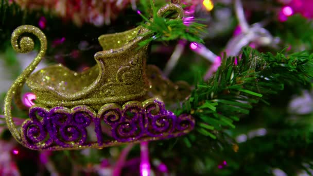 装饰树的视频圣诞节和礼物收藏 — 图库视频影像