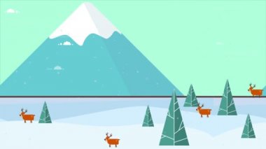 Noel Kış arka plan animasyon koleksiyonu