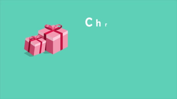 Animação Venda Natal Coleção Presente Natal — Vídeo de Stock