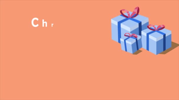 Animazione Della Vendita Natale Collezione Regalo Natale — Video Stock