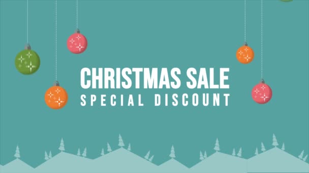 Christmas Day Christmas Sale Animation Collection — Stock Video