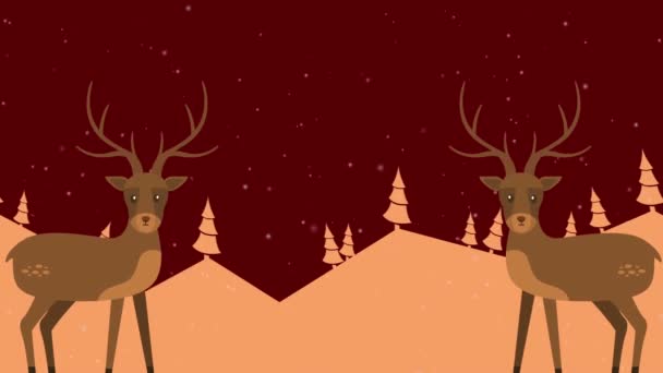 Animazione Rusa Sulla Collina Natale Grande Vendita Collezione — Video Stock