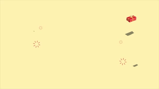 Animation Background Chritsmas Gift Christmas Sale Collection — Stock Video