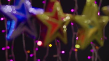 Dekorasyon gümüş toplar ve yıldız Noel görüntüleri koleksiyonu