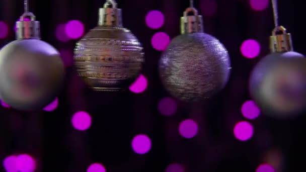 Záběry Dekorativní Koule Vánoční První Svátek Vánoční Kolekce — Stock video