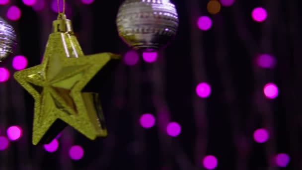 Filmmaterial Von Dekoration Weihnachten Weihnachts Kollektion — Stockvideo