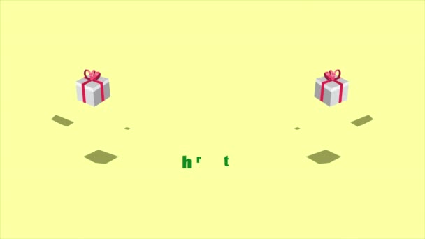 Фон Анимации Chritsmas Подарок Рождественской Коллекции — стоковое видео