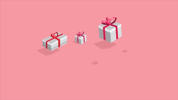 Záběry Dárkových Krabic Pro Vánoční Prodej Sbírky — Stock video