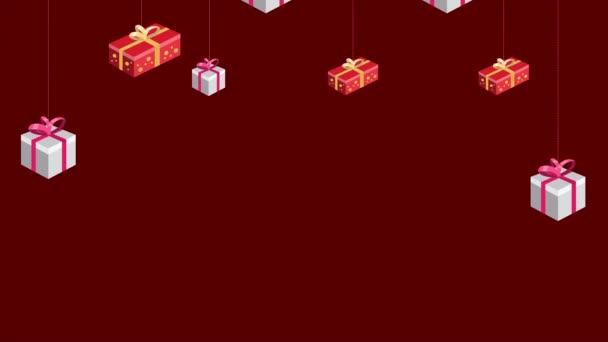 Запись Рождественского Подарка Коллекция Рождественских Распродаж — стоковое видео