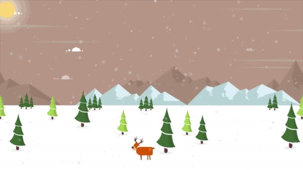 Animation de paysages enneigés sur la collection colline 