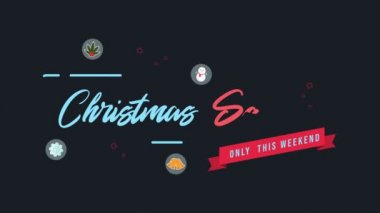 Animasyon öğesinin Noel arka plan. Noel satış toplama