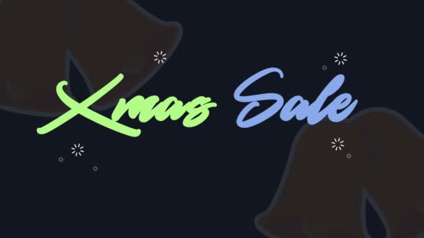 Animation Greeting Card Xmas Sale Christmas Collection — Stock Video
