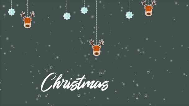 Animation Cerf Fond Noël Vente Noël Collection — Video