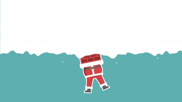 Grußkarte Weihnachtsmann Chirstmas Sammlung — Stockvideo