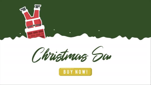 Animace Santa Clause Chirstmas Prodej Sbírky — Stock video