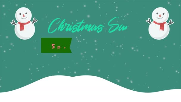 Animation People Snow Chirstmas Sale Collection — Stock Video