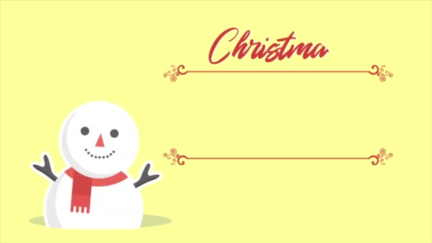 Записи Поздравительных Открыток Люди Снег Коллекция Chirstmas — стоковое видео