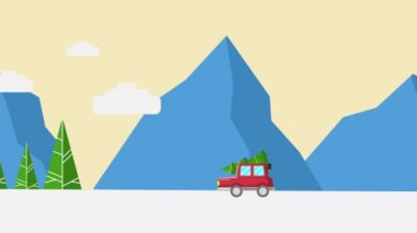 Kamyon görüntülerini getirmek ağaç Noel koleksiyon