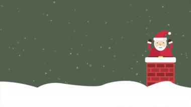 Animasyon arka plan Noel Baba. Yılbaşı koleksiyonu