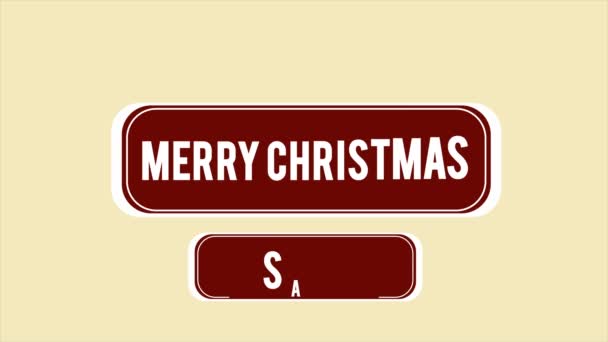 Animatie Van Wenskaart Merry Christmas Sale Collectie — Stockvideo