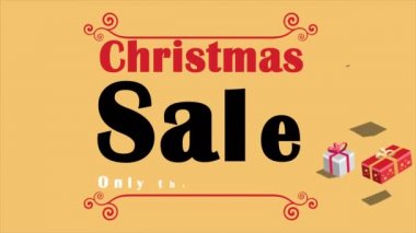 Hediyelik Noel Chirstmas Satılık koleksiyonu için animasyon